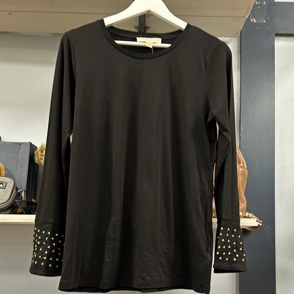 Michael Kors long bell sleeve top with studs size large NWT - Picture 1 of 4
